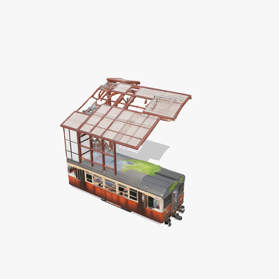 Ruined Train Station Environment model pack